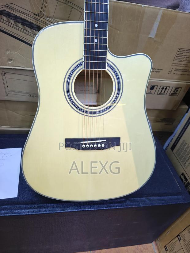 Natural Brown Acoustic Guitar Full Size - thumbnail 3