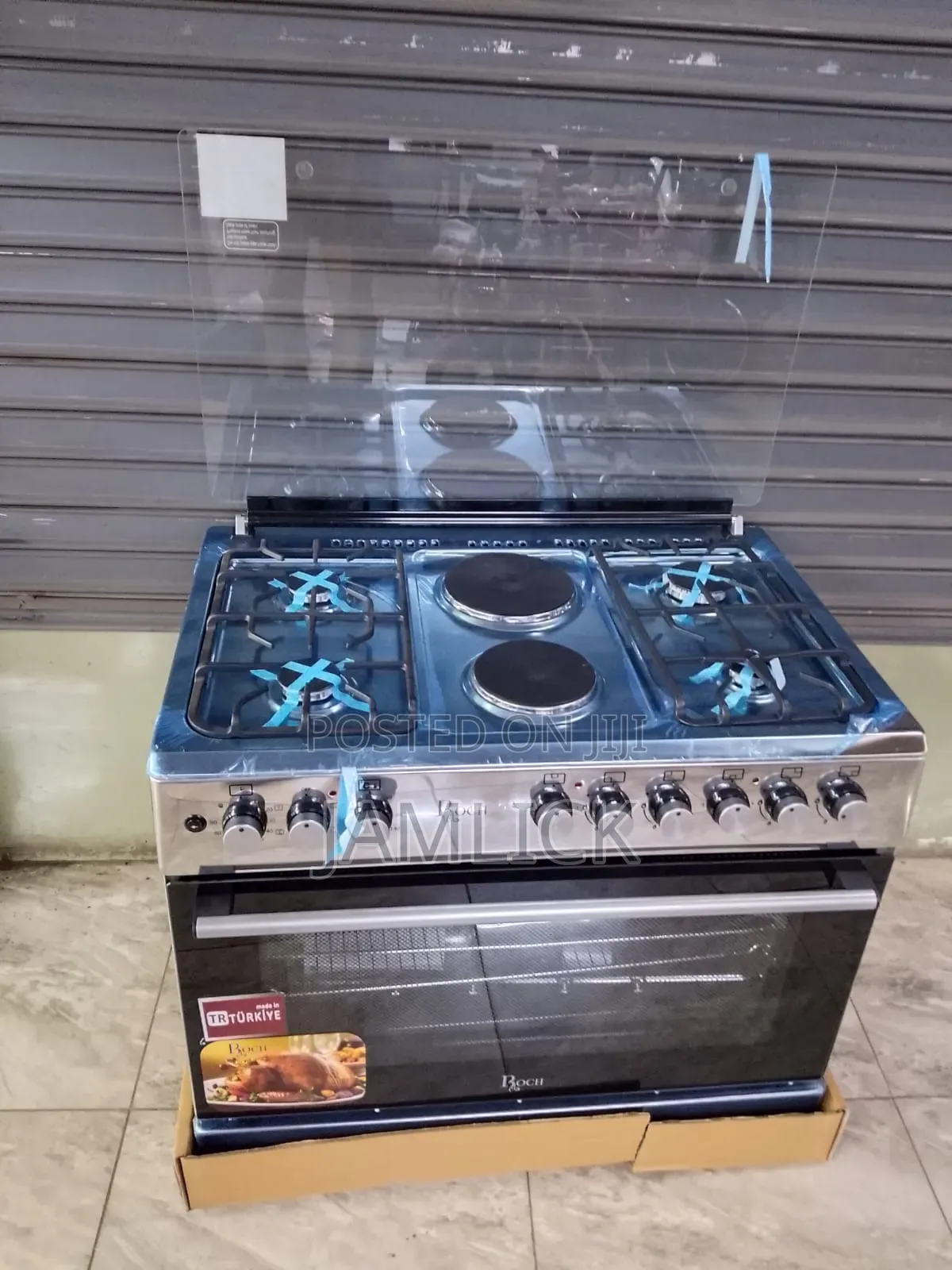 4g+2e Roch Gas Cooker – 90×60 Cm Stainless Steel - Sw