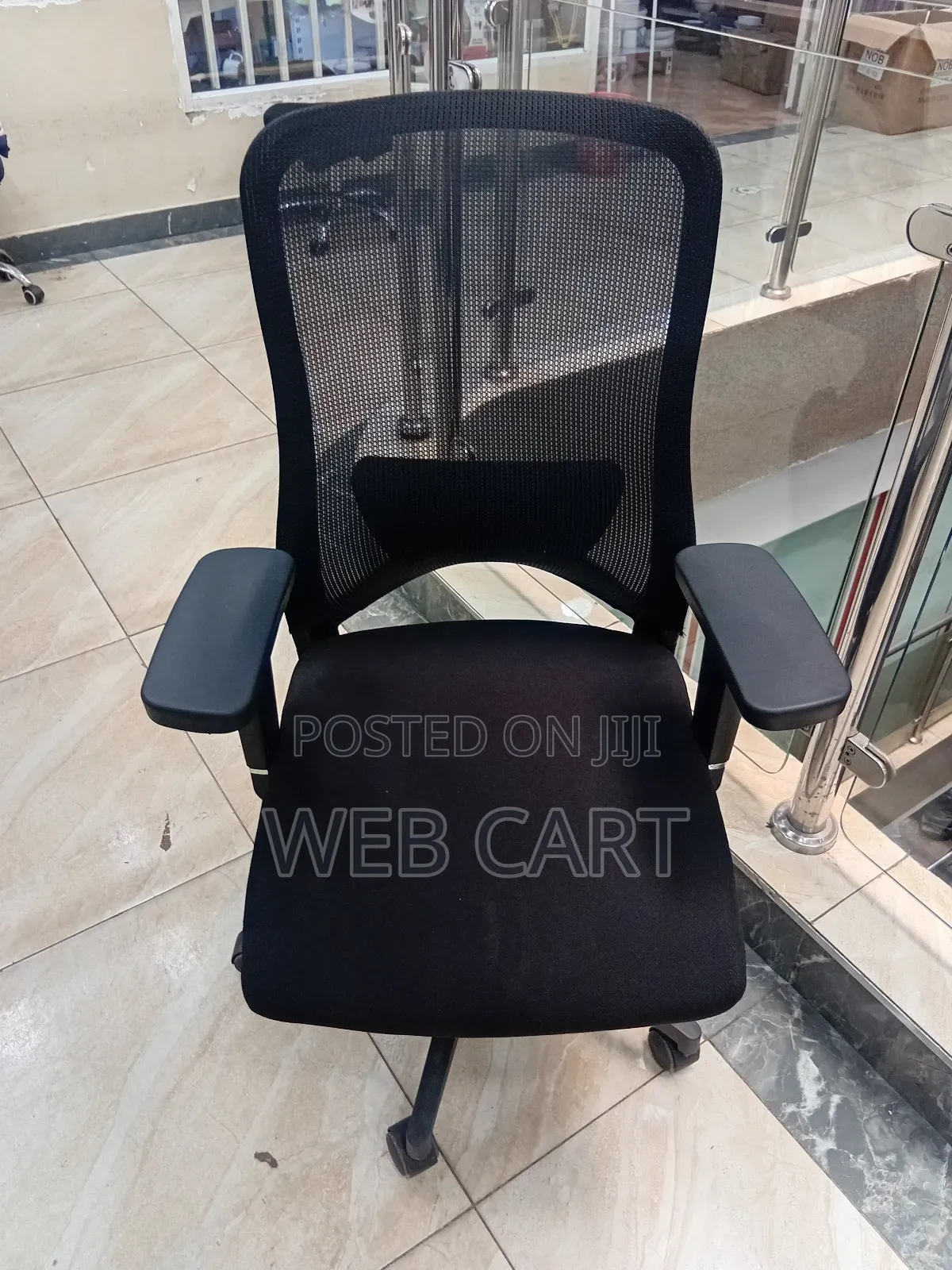 Sleek Black Mesh Workstation Office Chair