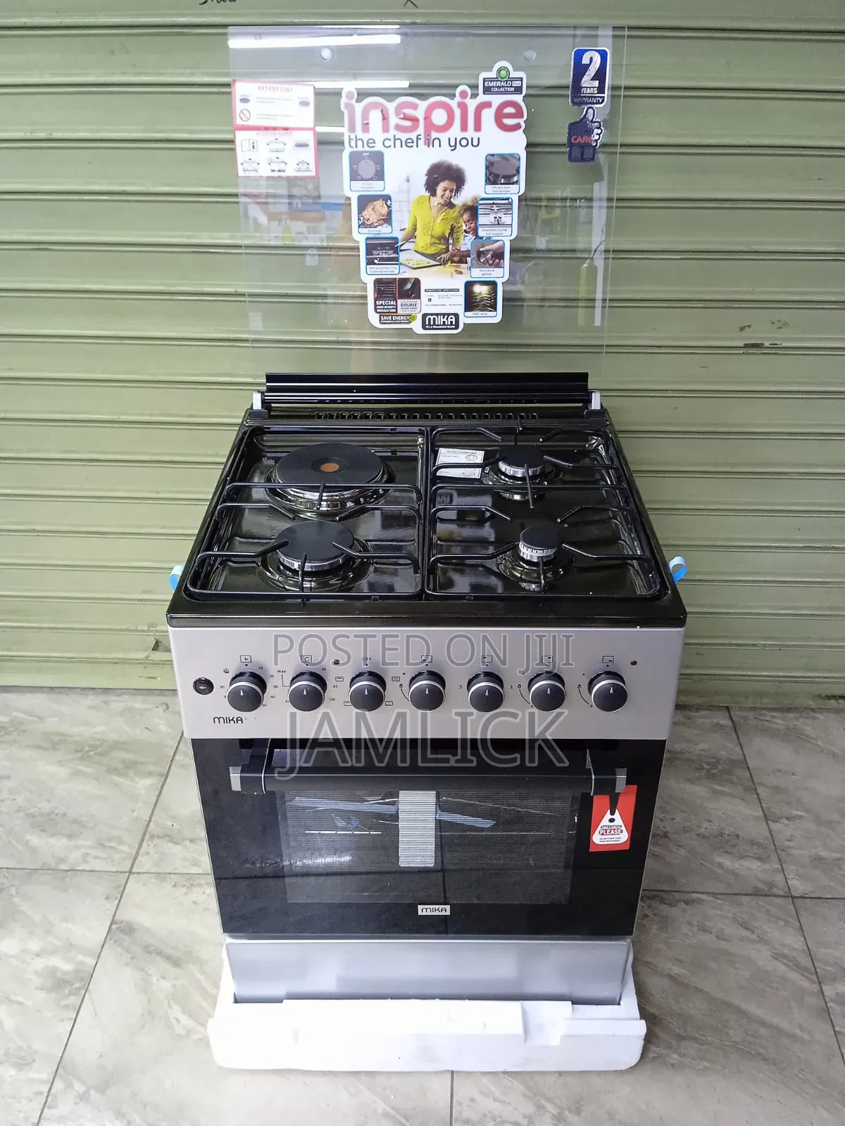 Mika Standing Cooker – 60×60 Cm, 3 Gas + 1 Rapid Hot Plate - Sw