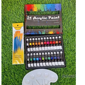24pcs Acrylic Paint With Brushes