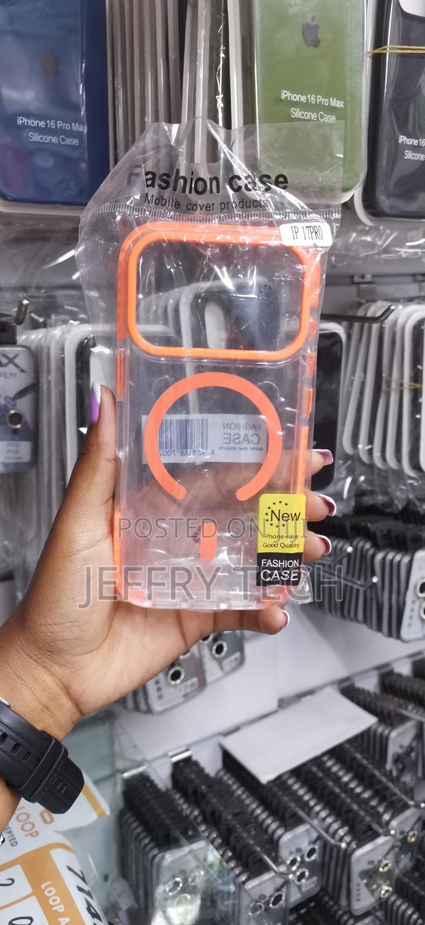 Grenen Magsafe Compatible iPhone 17 Pro Clear Case - Orange - main view