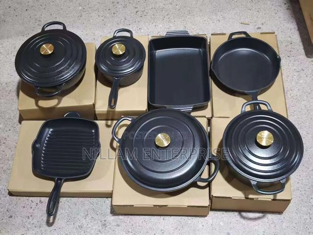 Nsfe 11 PCS Enamel Cast Iron Cooking Pots - thumbnail 3