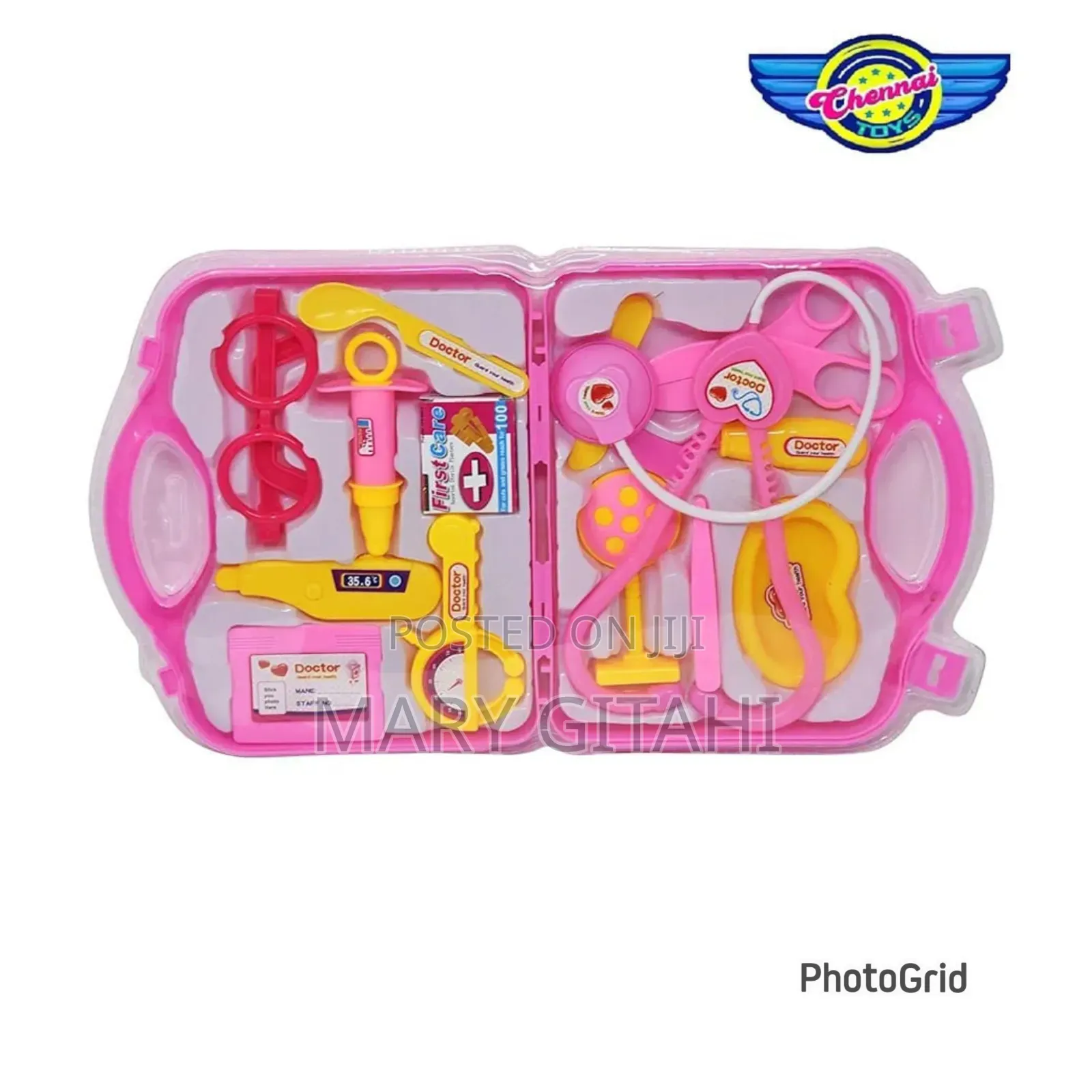 Doctor Plastic Playset Kit With Foldable Suitcase,