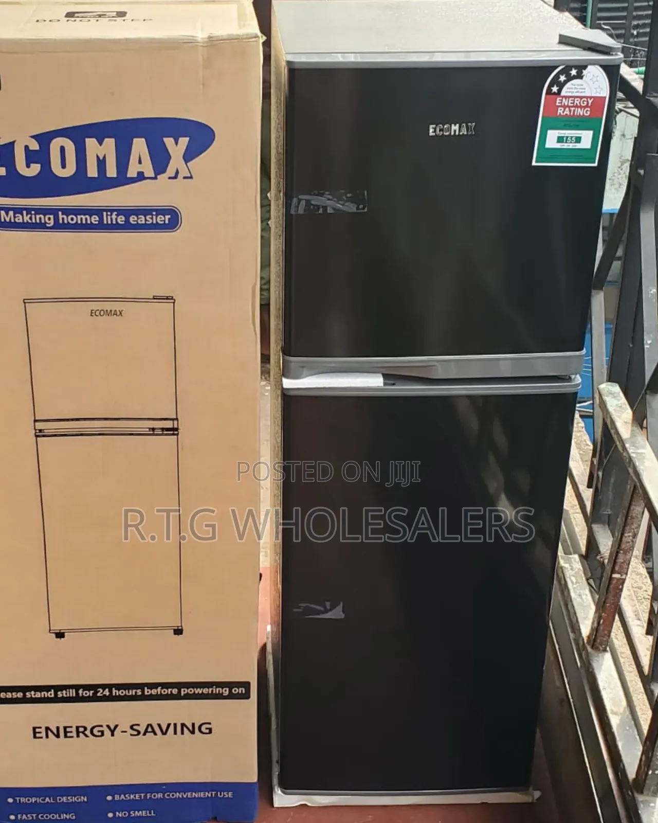 Ecomax 138 Litres Dark Silver Double Door Refrigerator