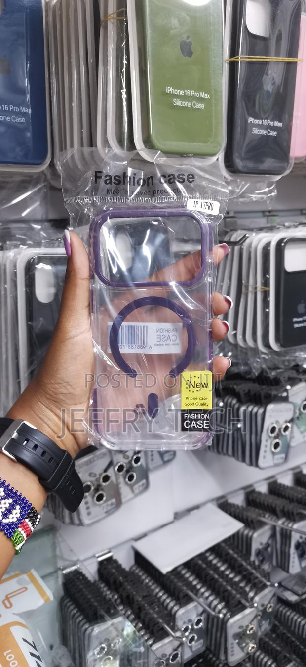 Desxo Clear Magsafe Compatible Case for iPhone 17 Pro - Purple