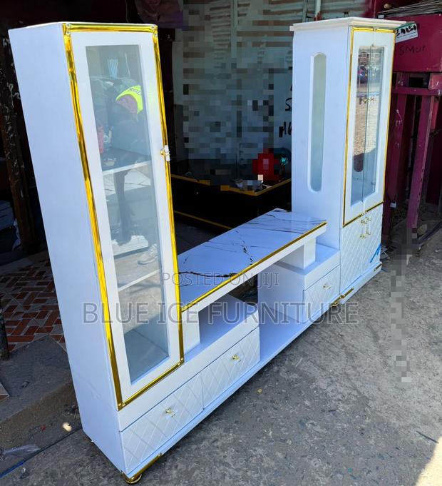 Modern Home Tv Stand With Side Cabinet - main view