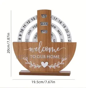 Perpetual Wooden Block Calendar