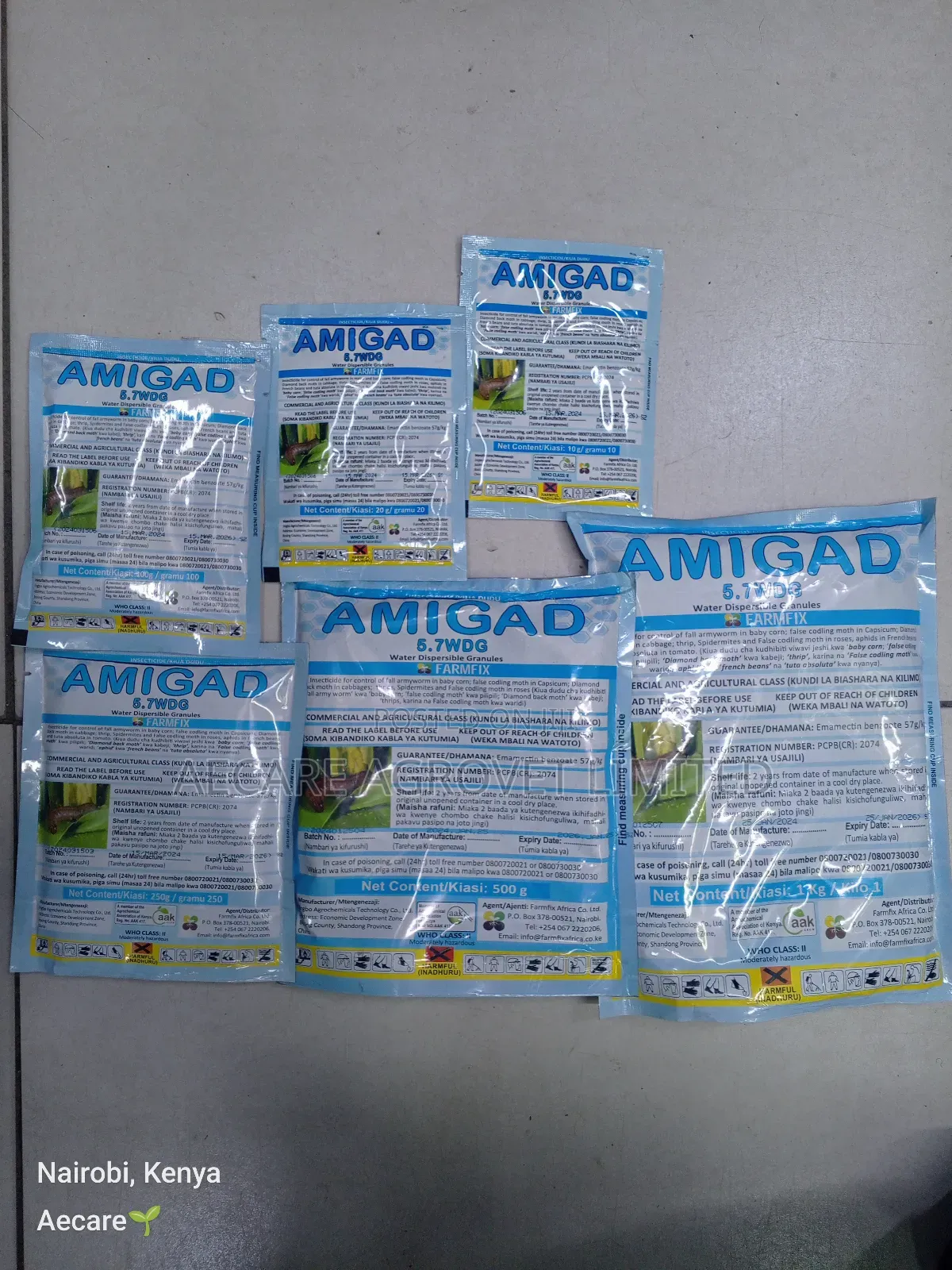 Amigad 5.7wdg Insecticide 10g, 20g, 50g, 100g, 250g, 500g, 1kg