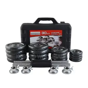 Black Chrome 30kgs Dumbells