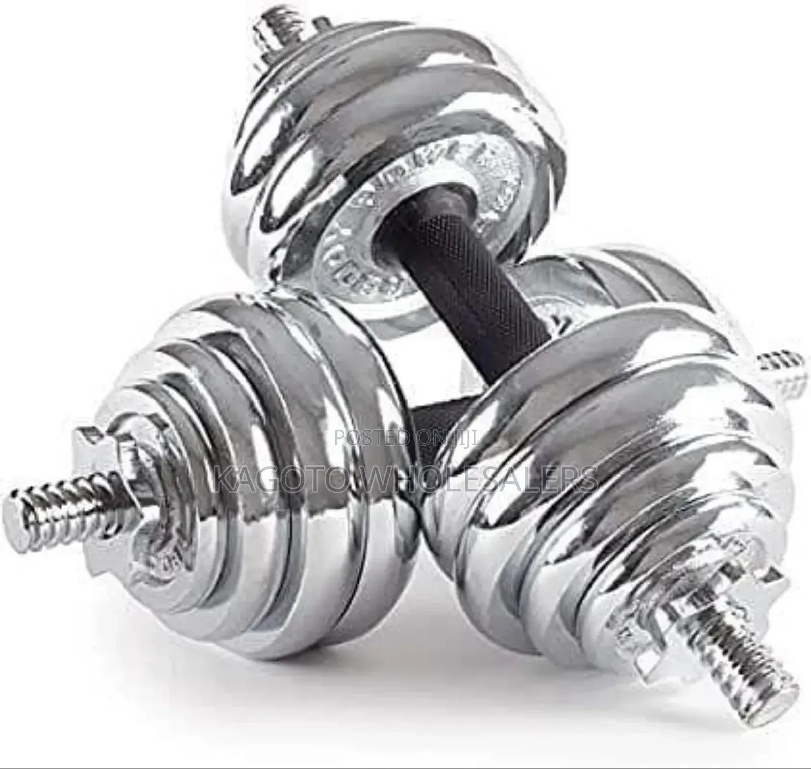 Silver Chrome 30kgs Dumbells