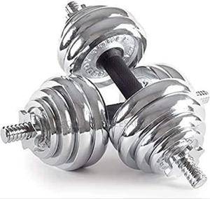 Silver Chrome 30kgs Dumbells - thumbnail 2