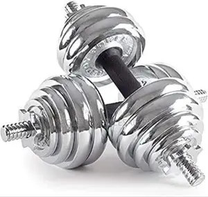 Silver Chrome 30kgs Dumbells