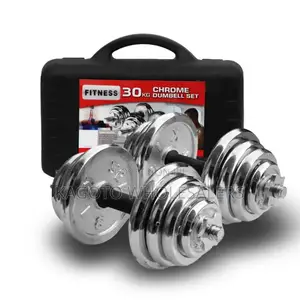 Chrome 30kgs Dumbells