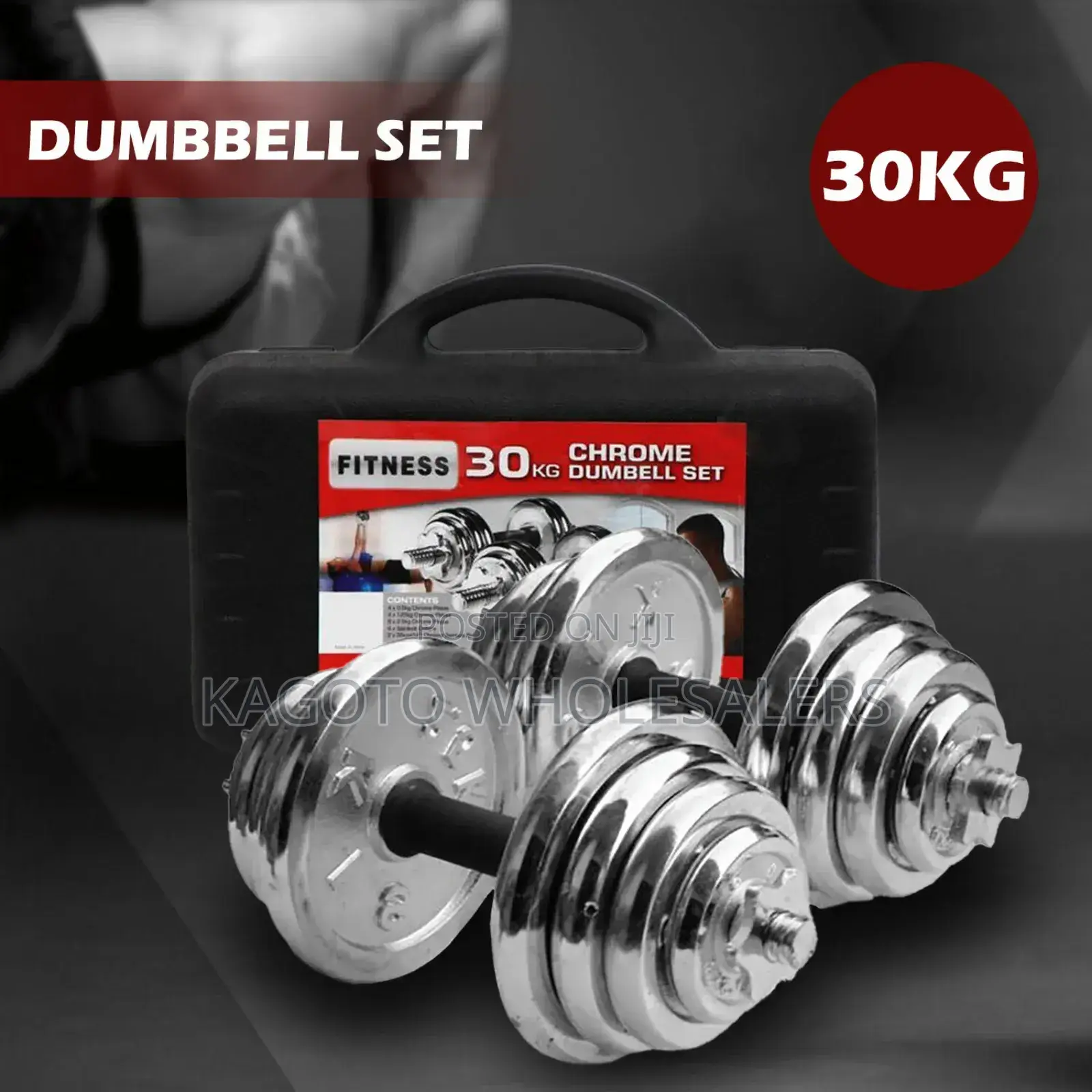 Chrome 30kgs Dumbells