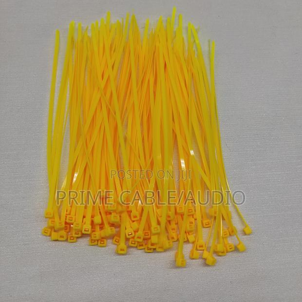3.2 × 200 Mm Yellow Cable Ties (100 Pcs)