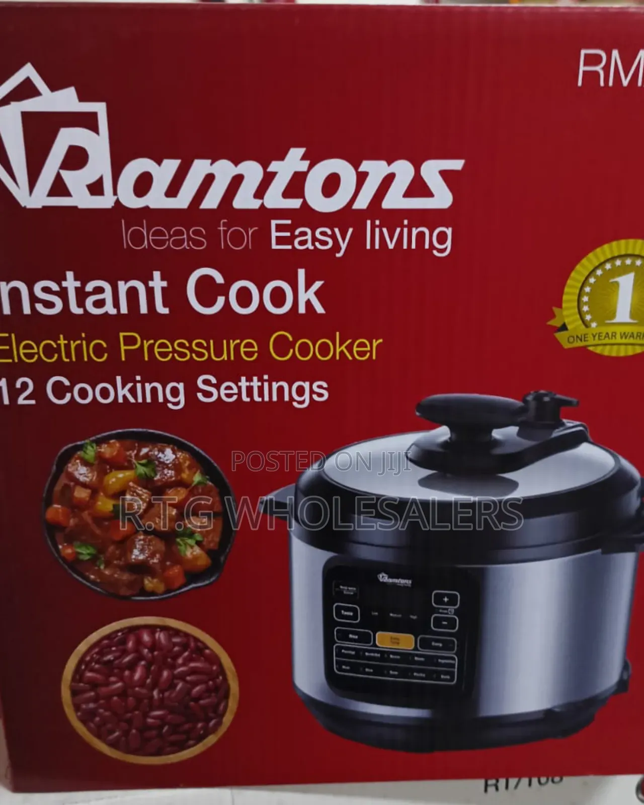 6l Ramtons Electric Pressure Cooker – Fast Safe Cooking