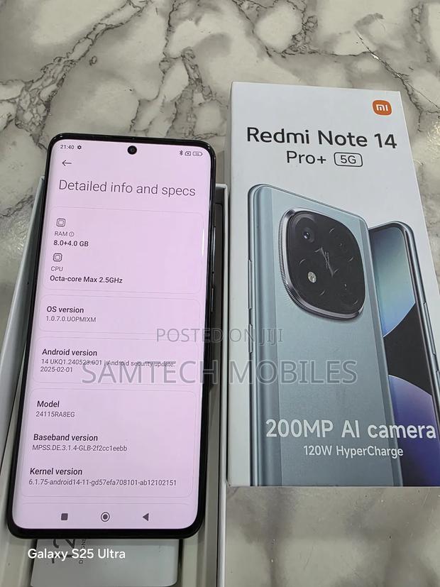 Xiaomi Redmi Note 14 Pro+ 5G 256 GB Black - thumbnail 5