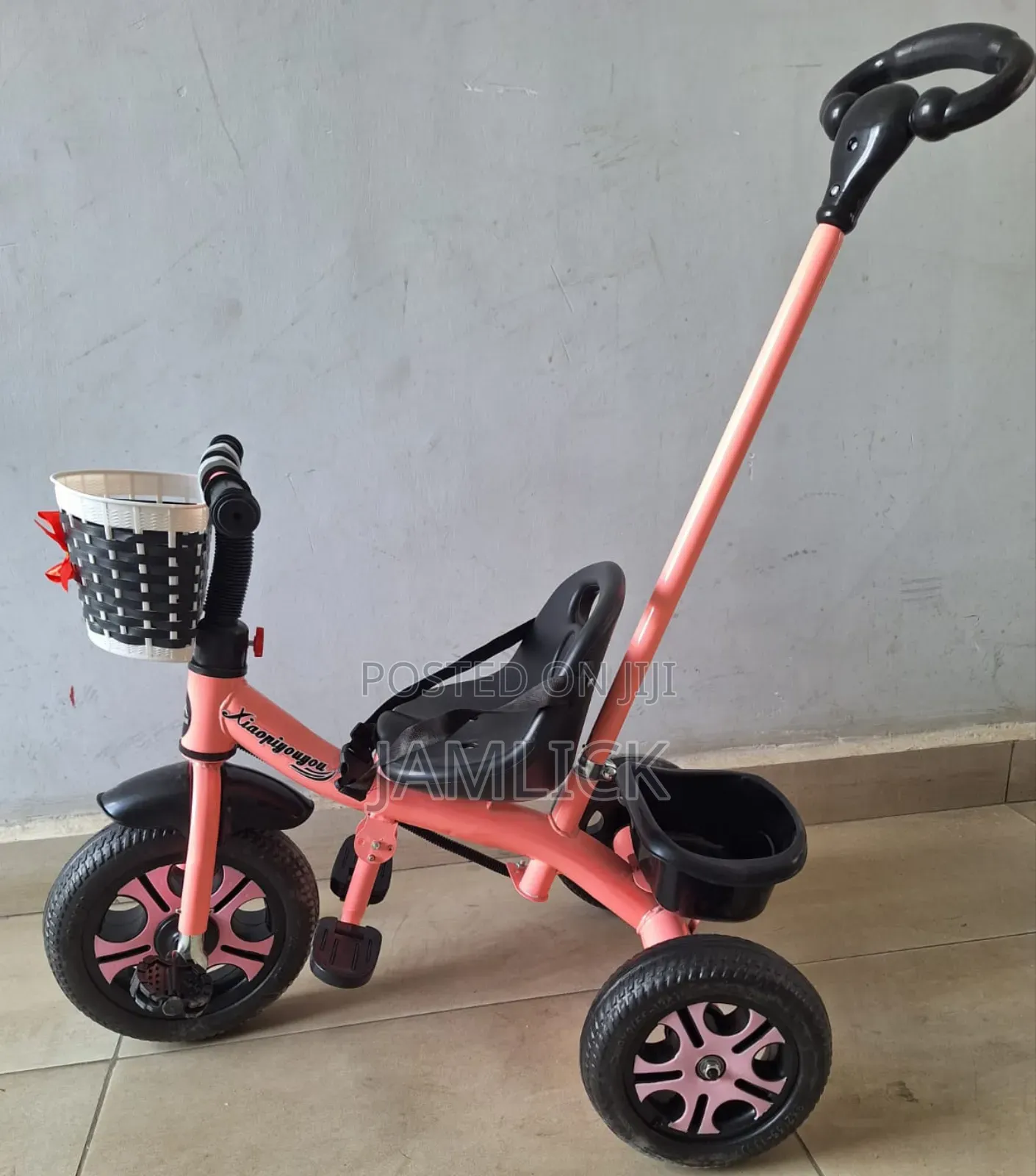 Children’S Tricycle With Push Handle –Gn