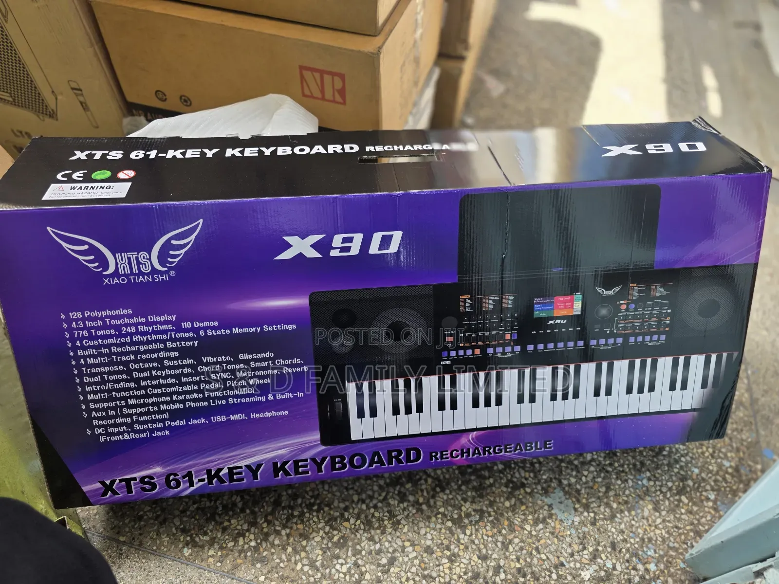 Angelete X-90 61 Keys Rechargeable Portable Keyboard