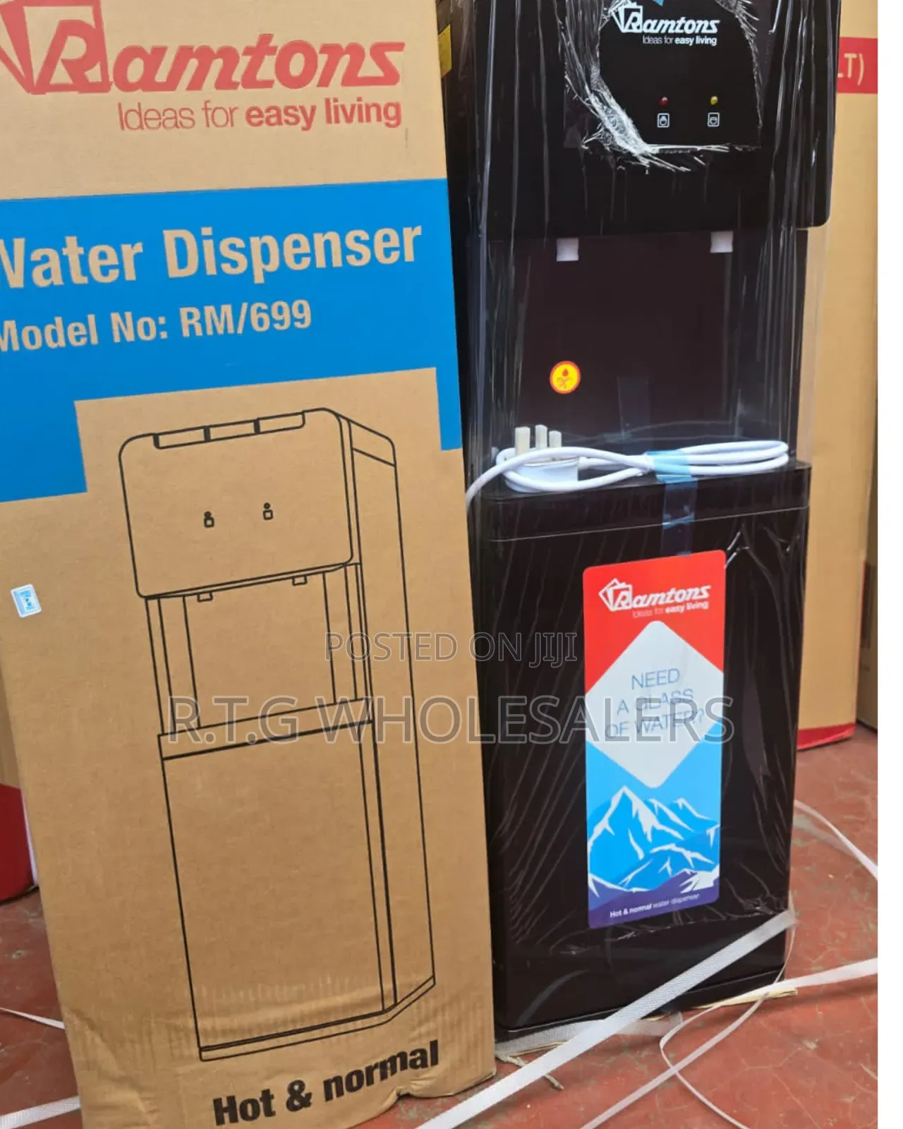Ramtons Rm-699 Black Hot Normal Water Dispenser
