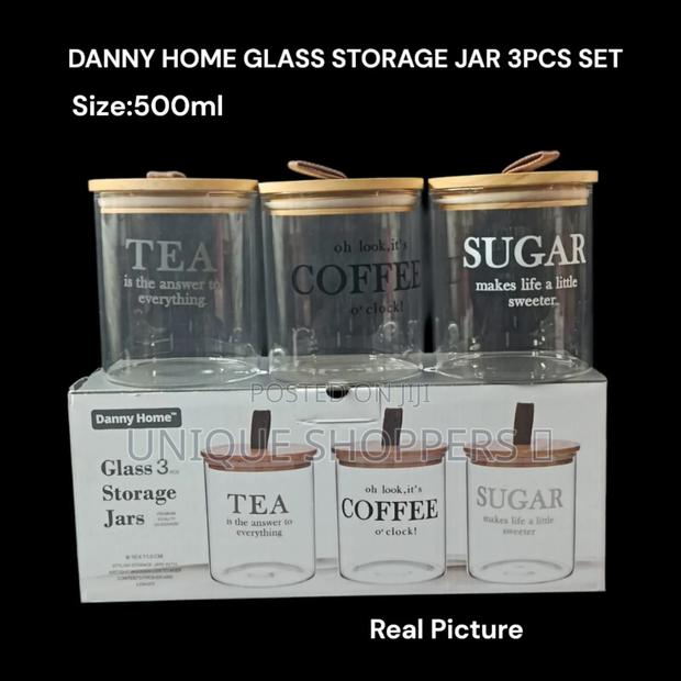 Danny Home Glass Storage Jars – 3pcs Set