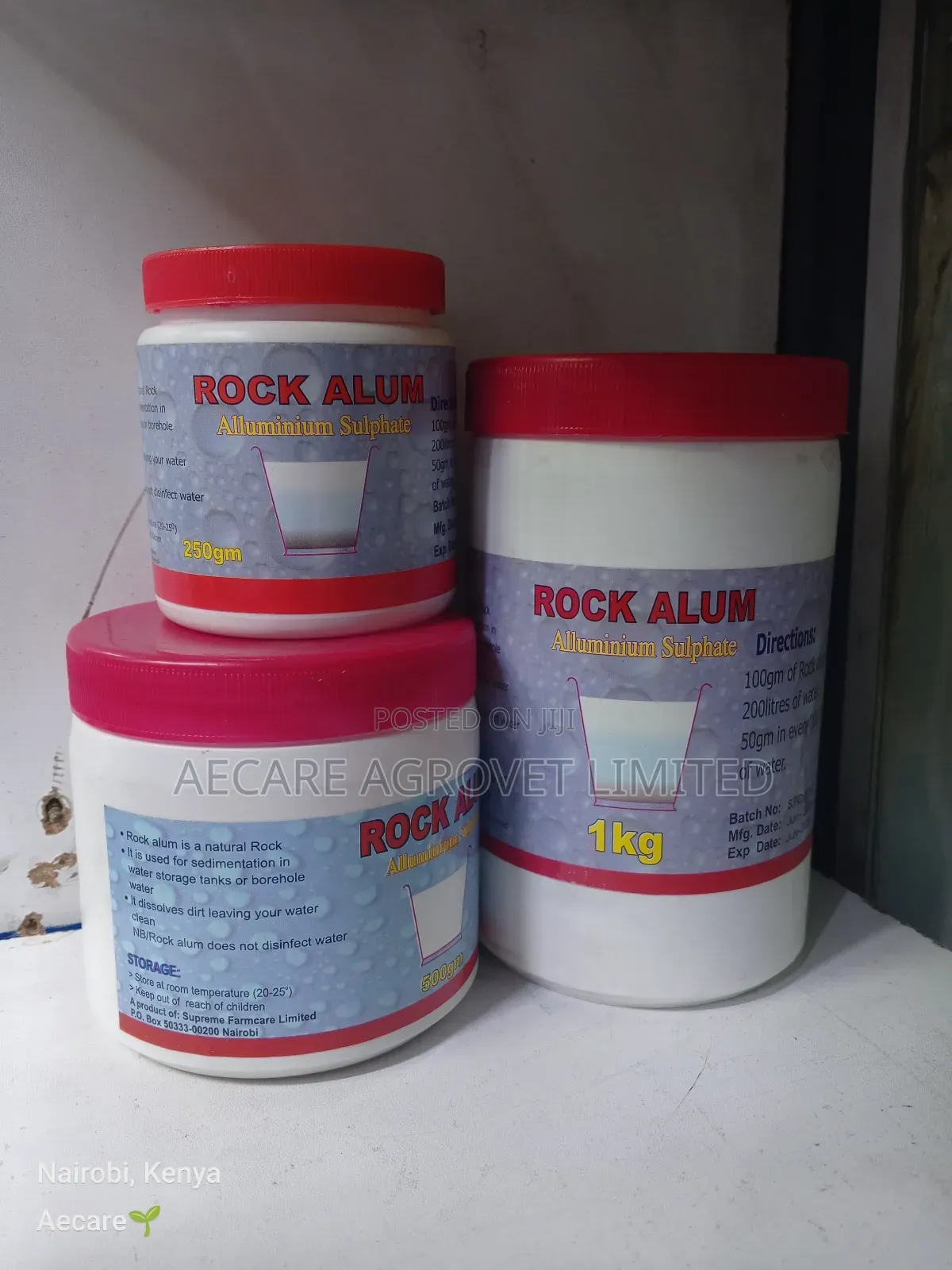 Rock Alum Aluminium Sulphate 250g, 500g, 1kg