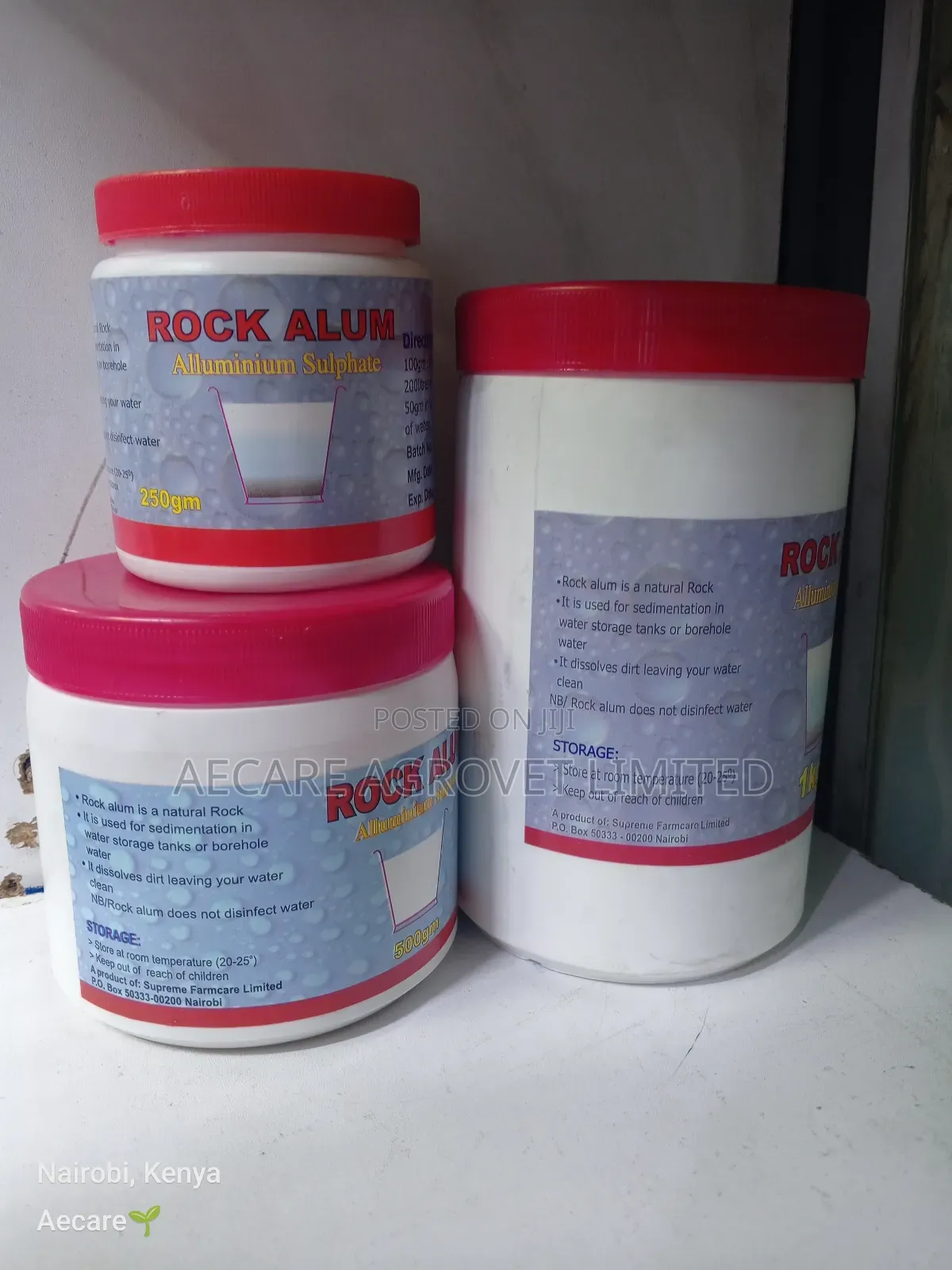 Rock Alum Aluminium Sulphate 250g, 500g, 1kg