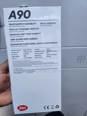 New Itel A90 128 GB Black