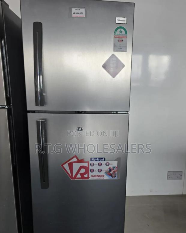 Ramtons 196l Double Door No Frost Refrigerator Rf/239 – Silver