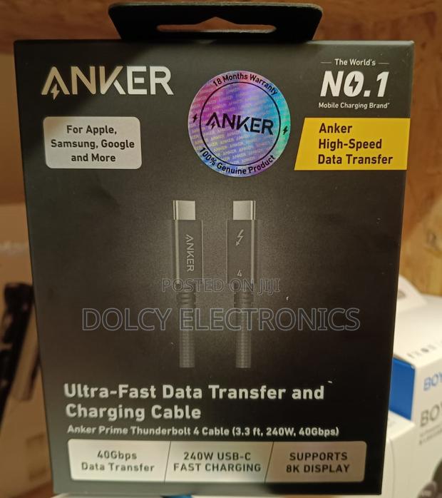 Anker Prime Thunderbolt 4 Cable (3.3ft, 240w, 40gbps - thumbnail 2