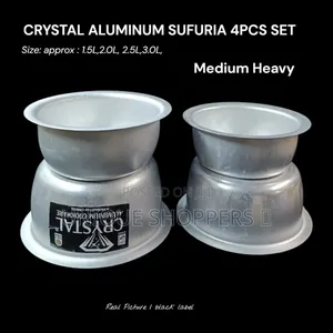 Crystal Aluminum Sufuria – 4pcs Set