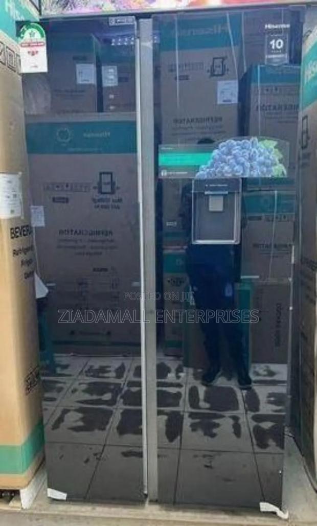 541l Hisense Black Side-by-Side Fridge – Water Dispenser Inverter