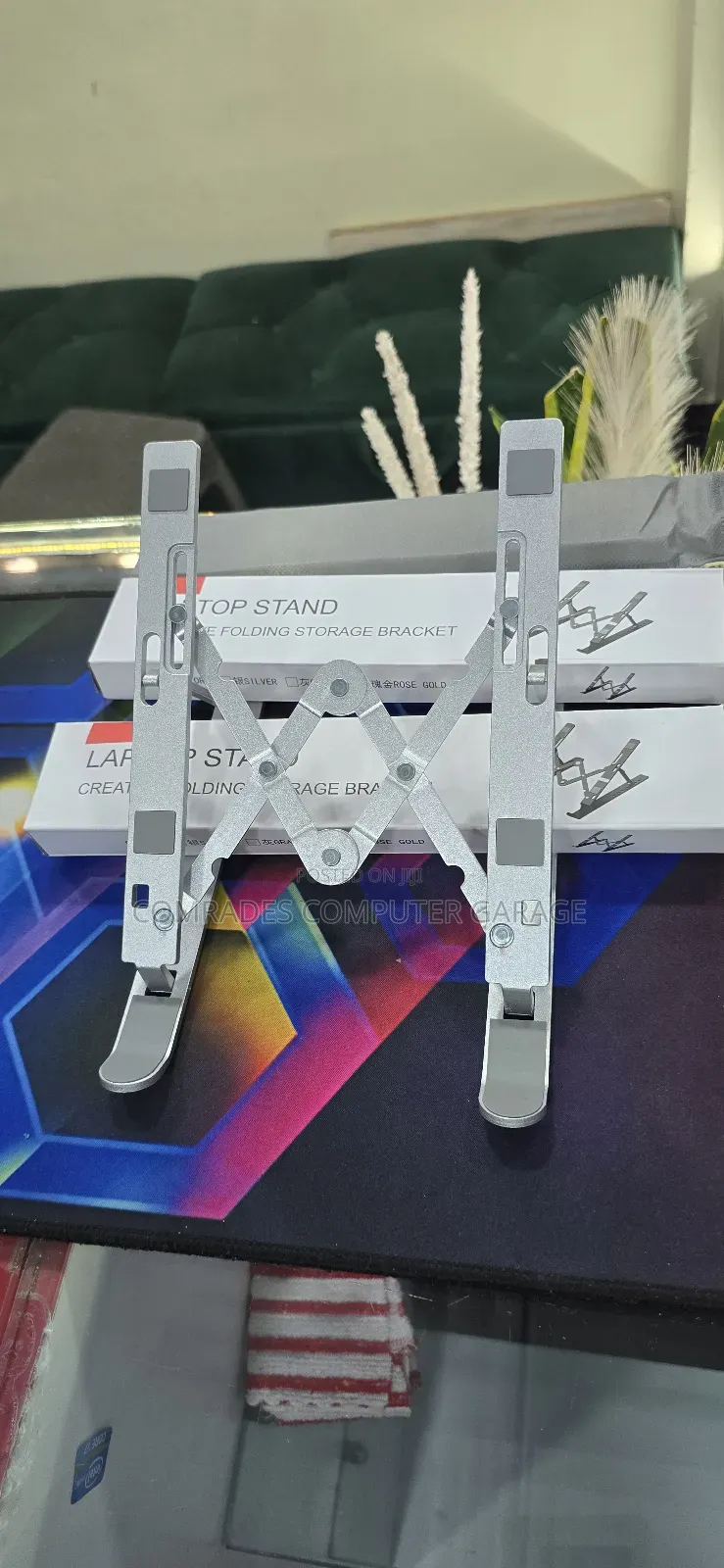 Foldable, and Portable Bracket Designed for Laptops and Tablets.