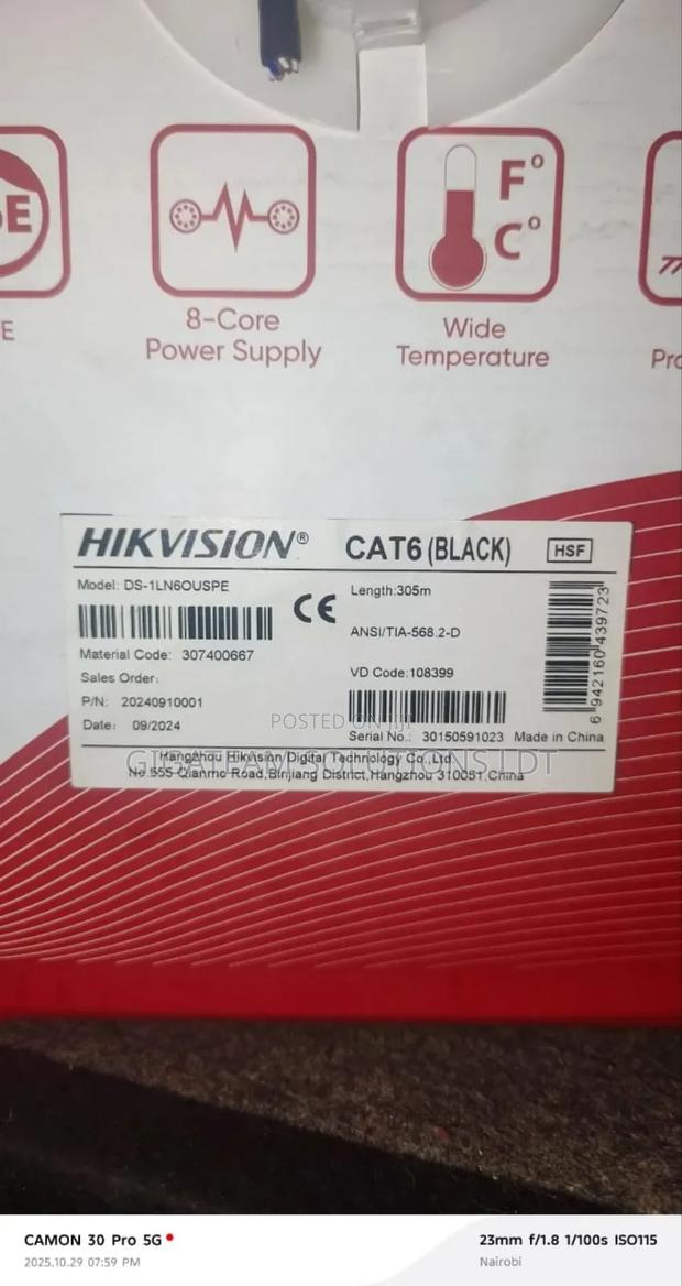 Hikvision Cat 6 Cable - thumbnail 4
