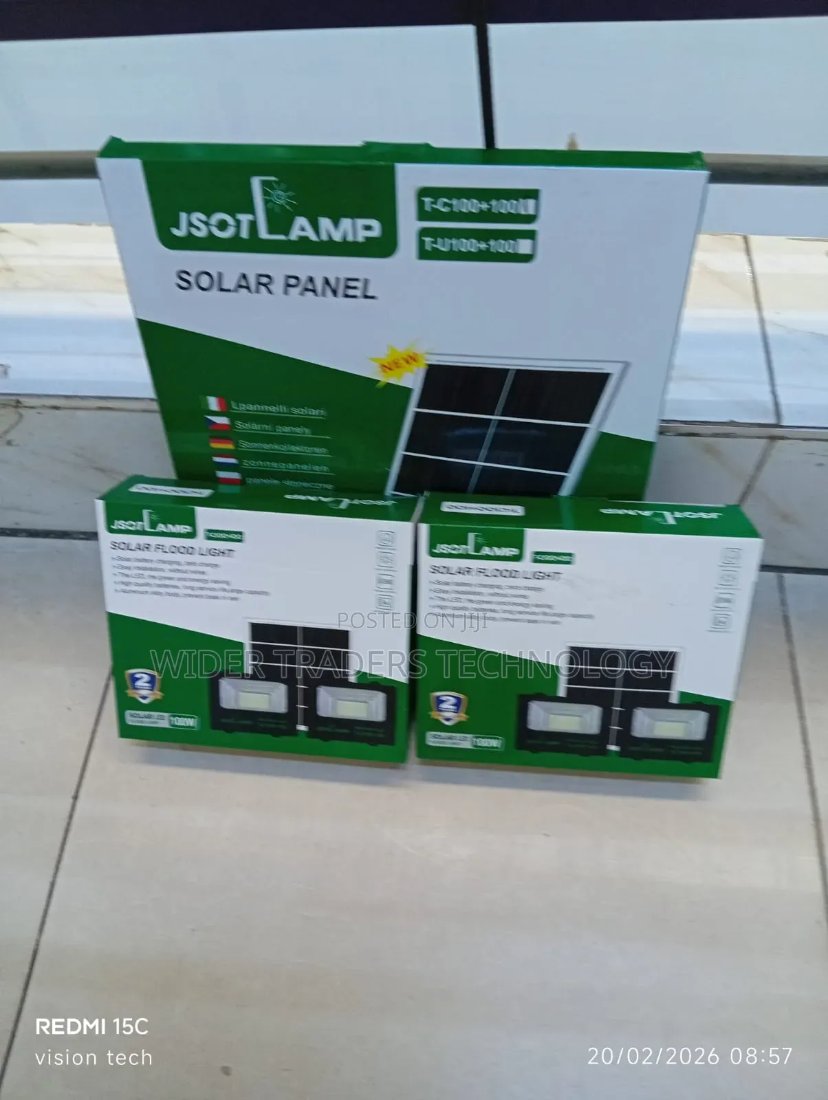 Jsot Lamp Solar Flood Light System 100w+100w