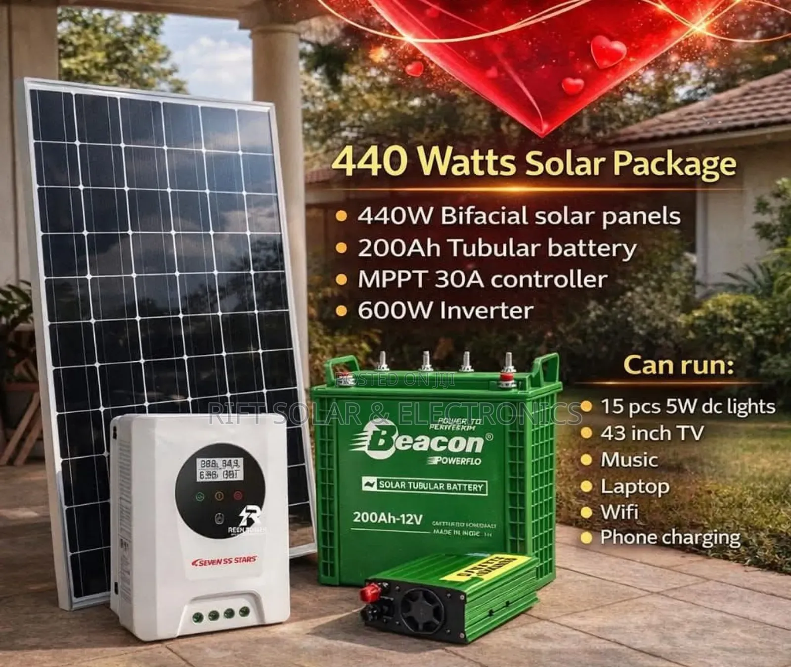 600 Watts Home Full Solar Package Complete