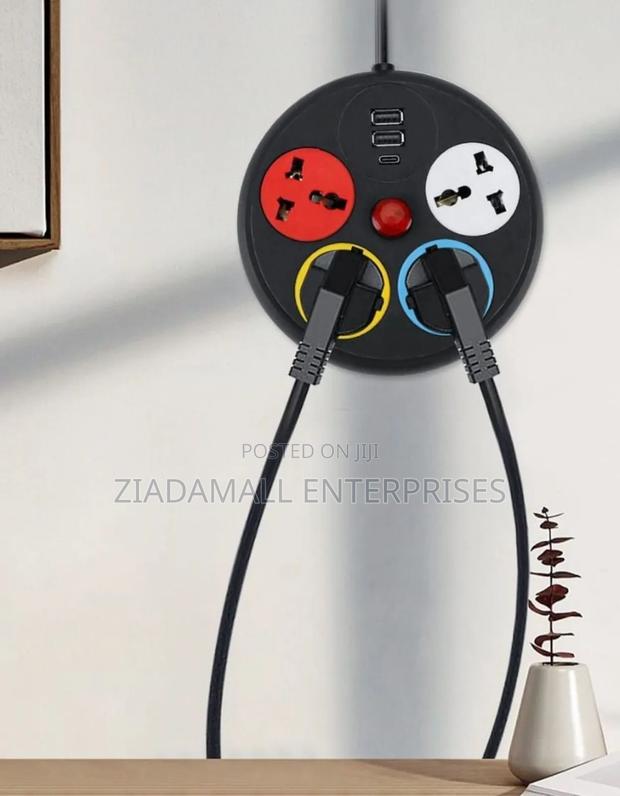 Extension Premium Round Extension Cord – 4 Sockets With Usb Type-C