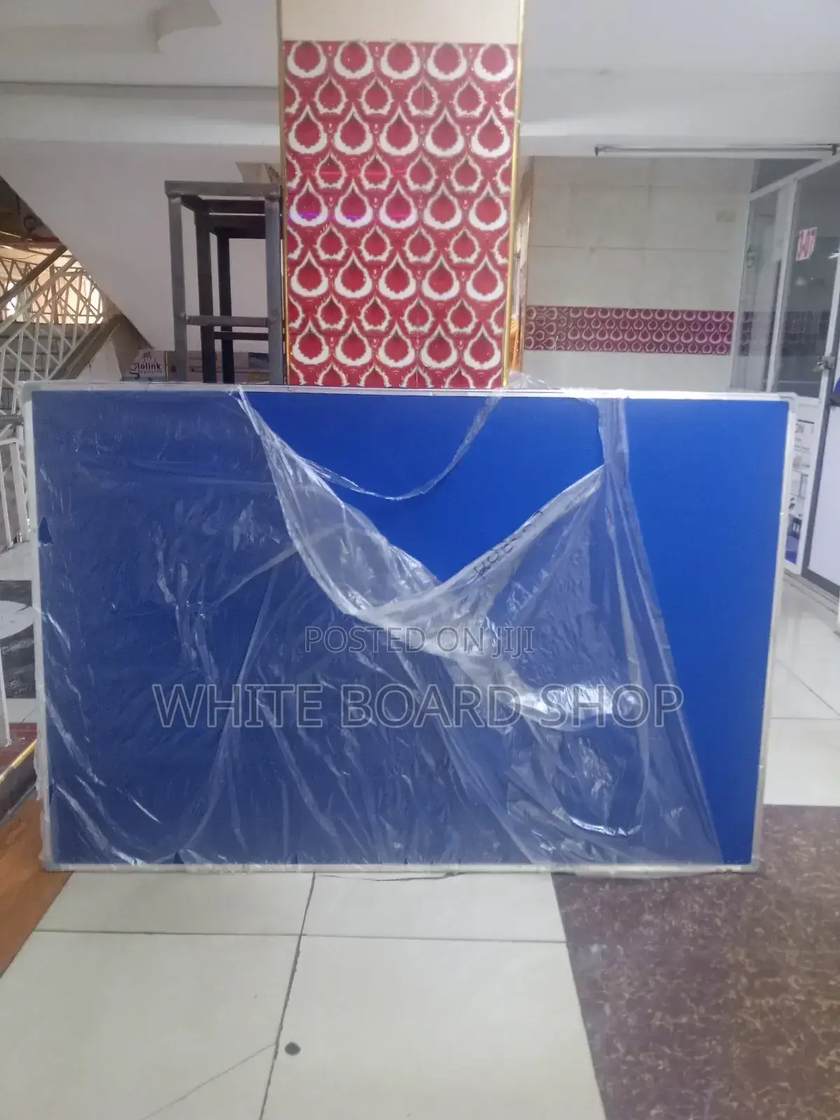 Office Pin Board 6ft X 4ft Blue for Document Display