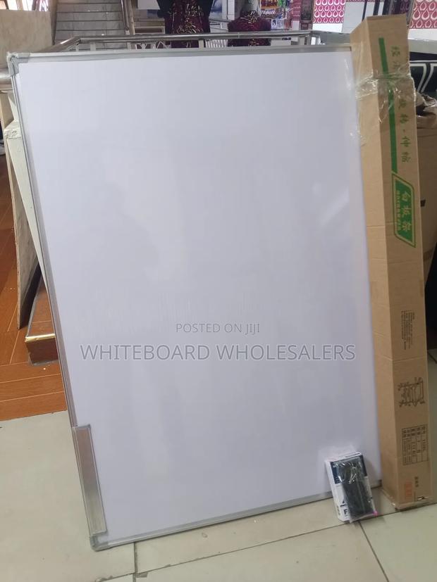 Imported White Board 4ft X3ft Magnetic+ Portable Stand + 4markers - main view