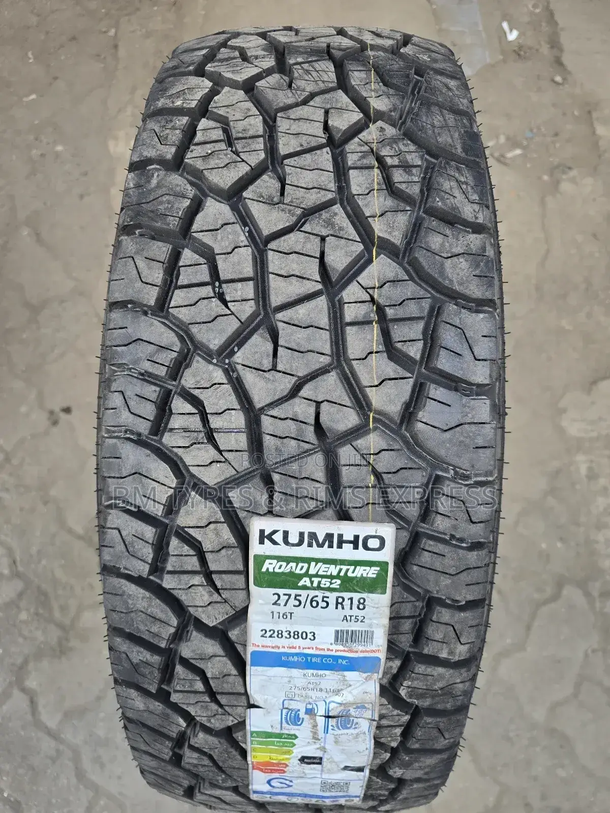 275/65 R18 Khumo( At52) Korea.All Terrein.