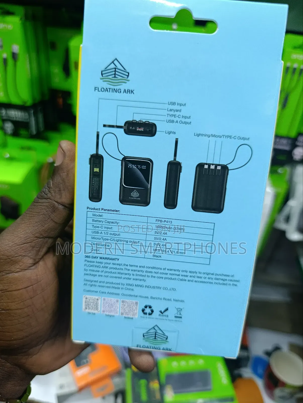 Floating Ark 10000mah Portable Fast Charging Power Bank