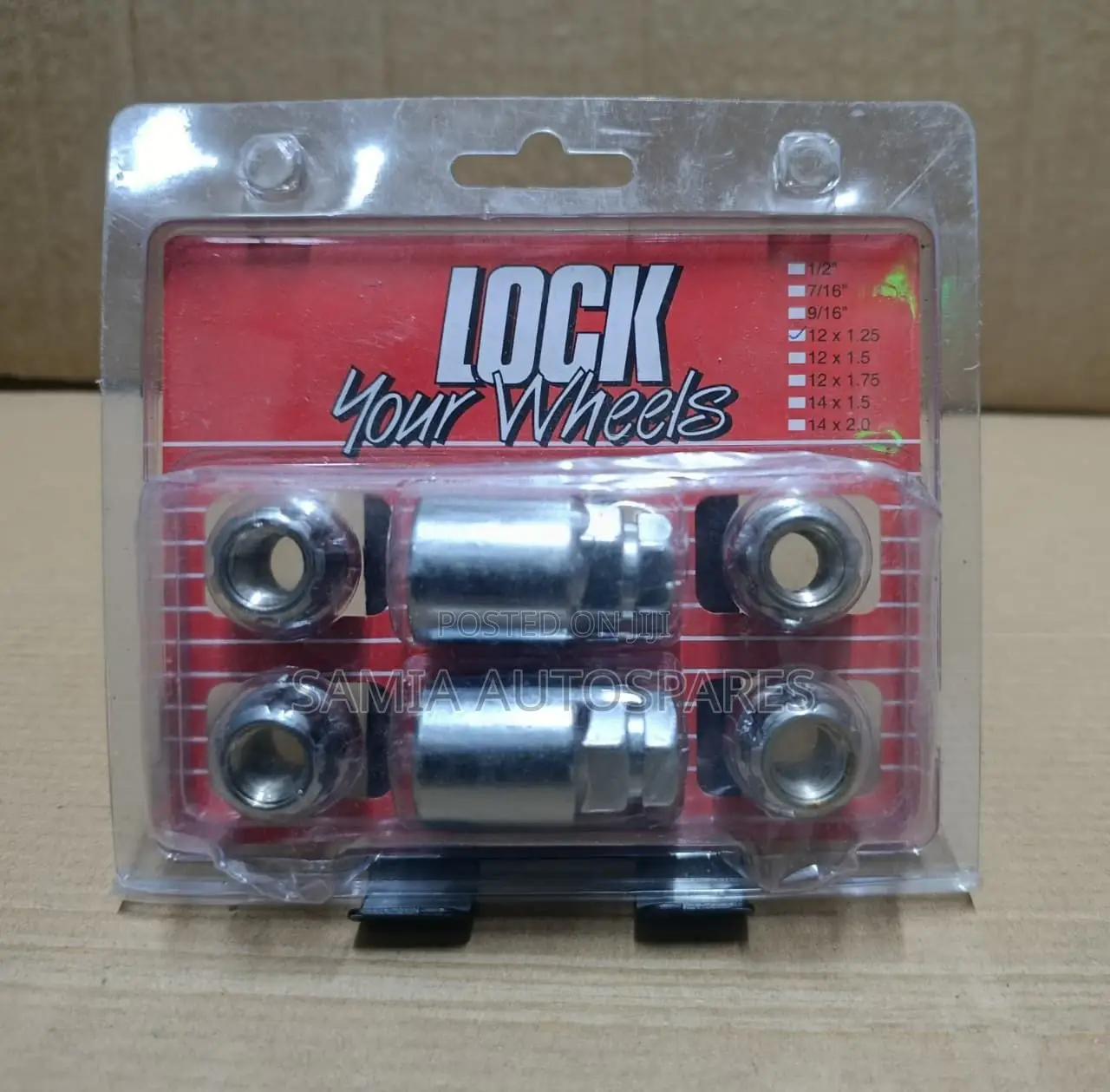 Wheel Lock Red Pack Nissan 12*1.25