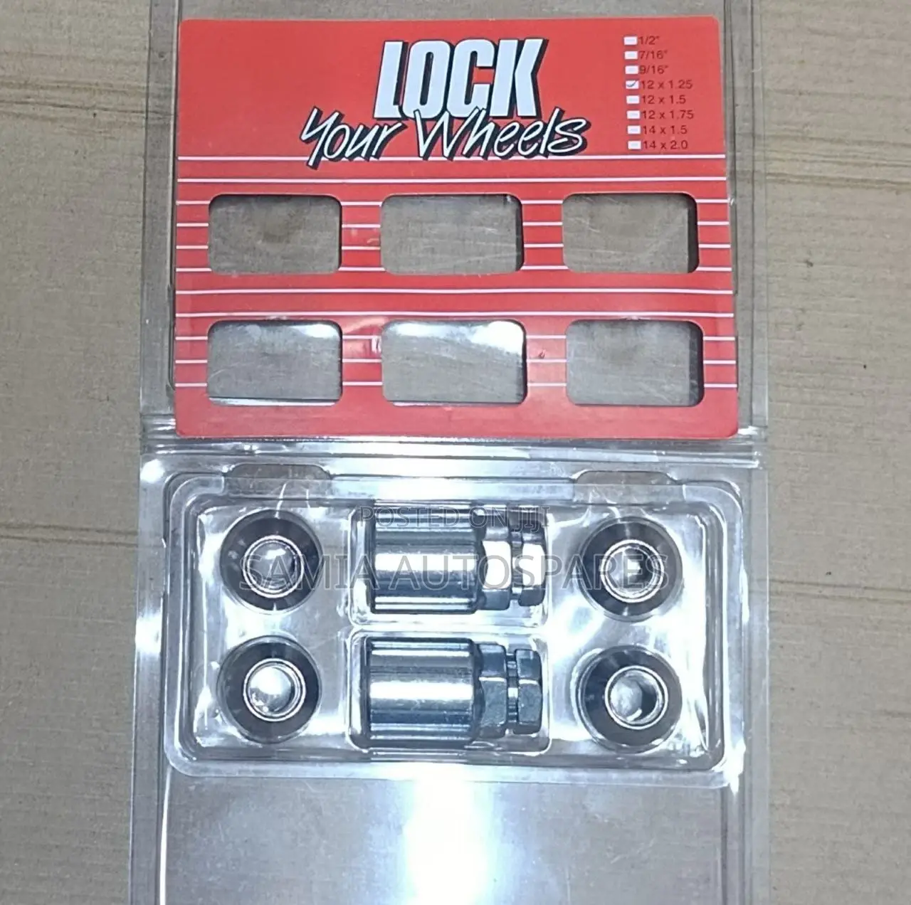 Wheel Lock Red Pack Nissan 12*1.25