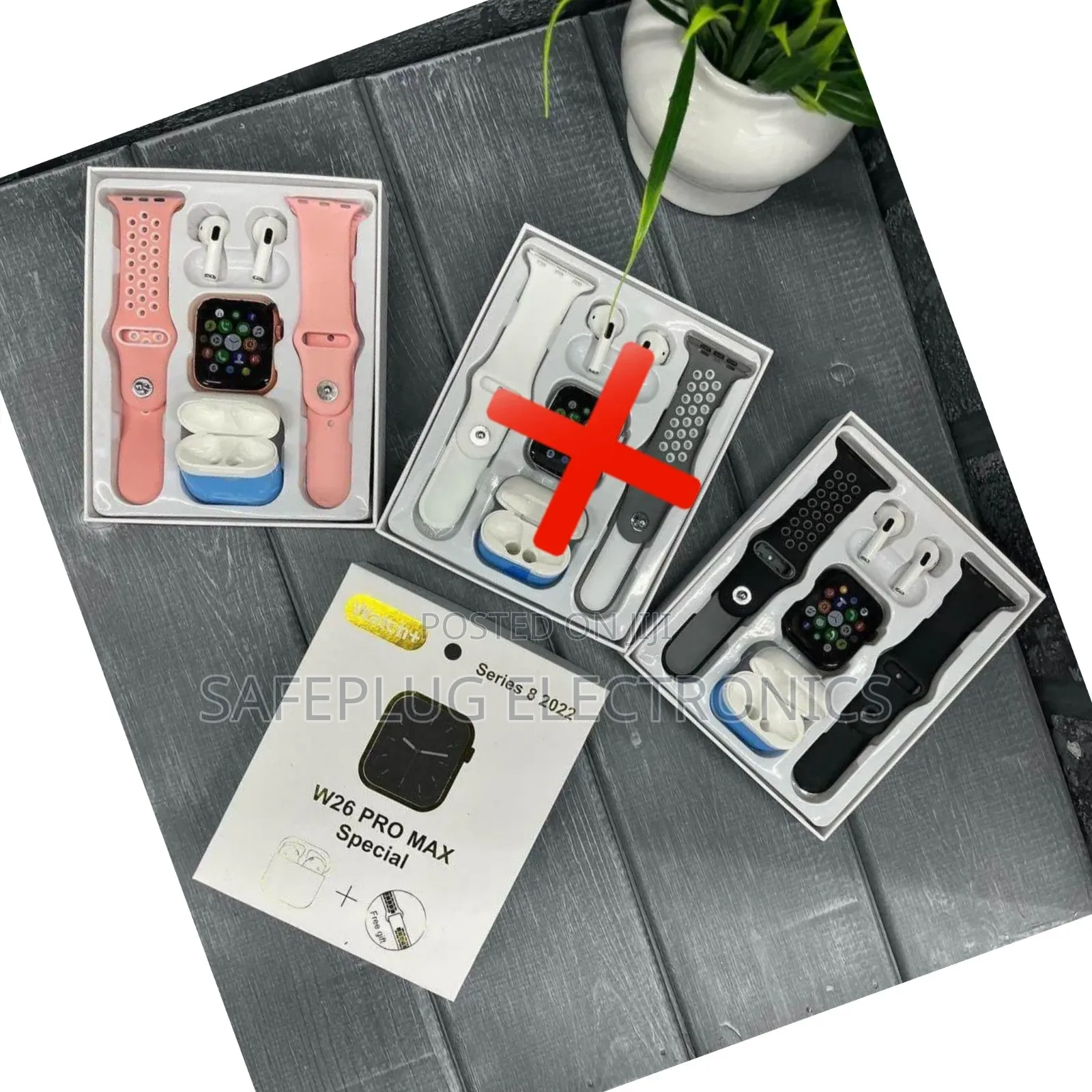 2-in-1 Smart Watch + Free Earpods Call/Bp Tracker—”