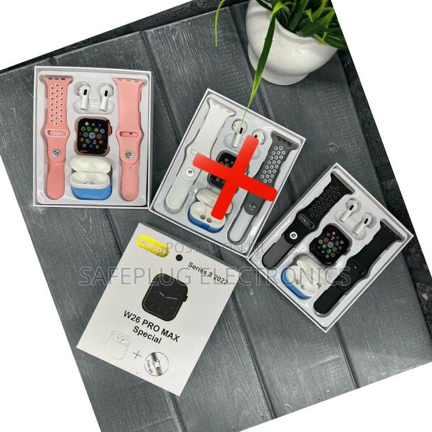 2-in-1 Smart Watch + Free Earpods Call/Bp Tracker—”