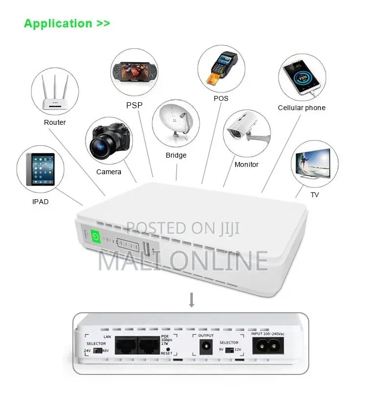 8800mah Mini Ups Battery Backup 9v 12v Dc Uninterruptible Power Supply