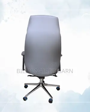 Grey Executive Office Chair | Rolling Comfort for Busy Workdays |