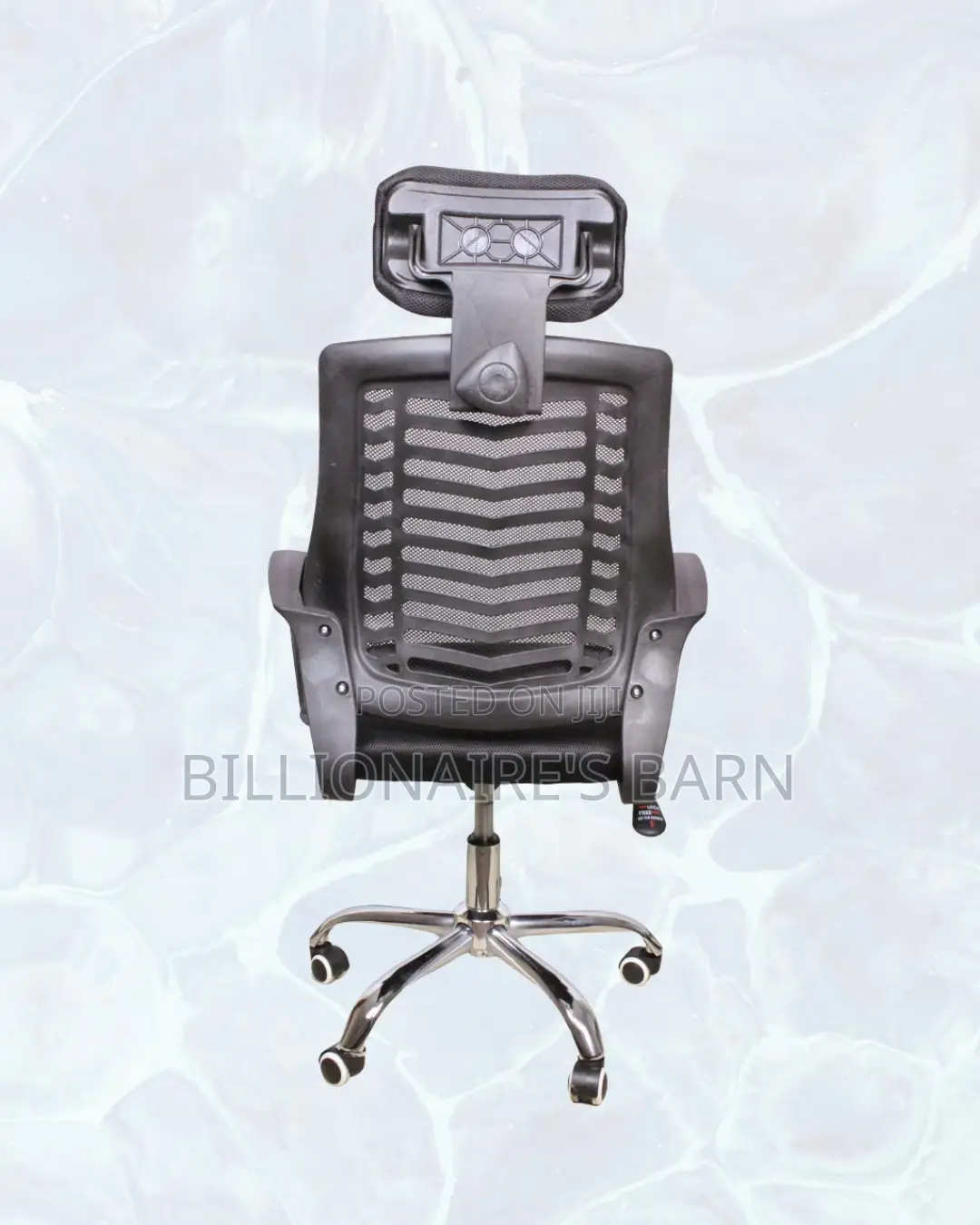 Black Secretarial Mesh Chair |Posture-Friendly Build for Productivity