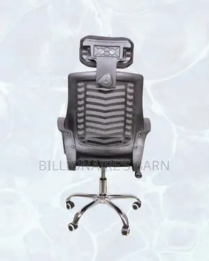 Black Secretarial Mesh Chair |Posture-Friendly Build for Productivity